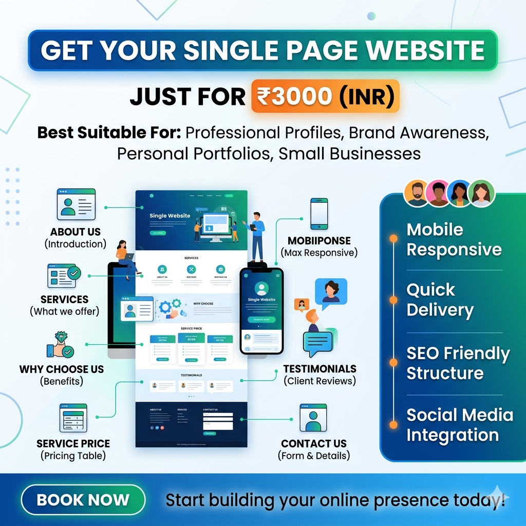 Single Page Website with unique domain